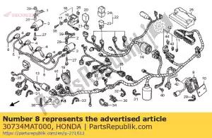 Honda 30734MAT000 cordon, haute tension (4) - La partie au fond