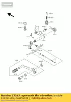 132421288, Kawasaki, alavanca-assy-change, ped kawasaki zephyr 750, Novo