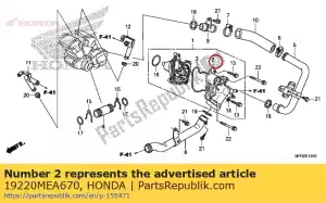 honda 19220MEA670 couvercle comp., pompe à eau - La partie au fond