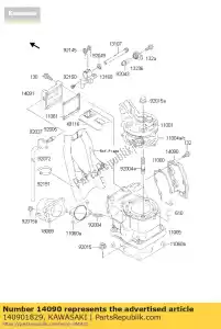 kawasaki 140901829 cover,rh kx125-k5 - Bottom side