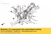 90101KAN900, Honda, bullone, flangia, 10x198 honda cbf 500 2004 2006 2007 2008, Nuovo