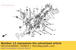 Aqui você pode pedir o parafuso, flange, 10x198 em Honda , com o número da peça 90101KAN900: