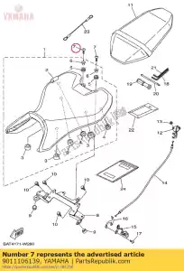 yamaha 9011106139 parafuso, hex. soquete b - Lado inferior