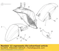 623669, Piaggio Group, wielkast kleine afdekking piaggio x x evo x8 zapm36401 zapm36601 125 150 250 400 500 2005 2006 2007 2008 2016, Nieuw