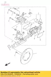 ondersteuning, pad van Yamaha, met onderdeel nummer 5SL259190000, bestel je hier online: