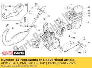 aprilia AP8120783 tuyau d'admission - La partie au fond