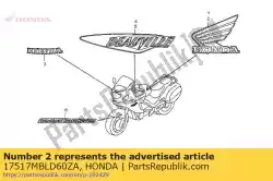 Aqui você pode pedir o nenhuma descrição disponível no momento em Honda , com o número da peça 17517MBLD60ZA: