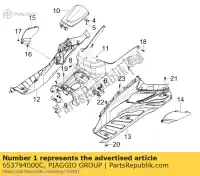 653794000C, Piaggio Group, Tunnel centrale piaggio x 125 250 300 2008 2009, Nuovo