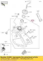 Aqui você pode pedir o tanque-comp-combustível, f. Preto em Kawasaki , com o número da peça 5100116766Z: