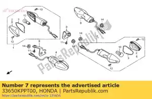 Honda 33650KPPT00 winker assy,l rr - Bottom side