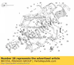 Ici, vous pouvez commander le support avant moteur avec i. P. Auprès de Piaggio Group , avec le numéro de pièce 887254: