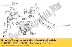 Here you can order the no description available at the moment from Honda, with part number 35100KE1721: