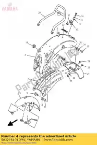 Yamaha 5AJ2161010MV garde-boue arrière comp. - La partie au fond