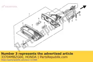 Honda 33704MBZG00 base comp., achterlicht - Onderkant