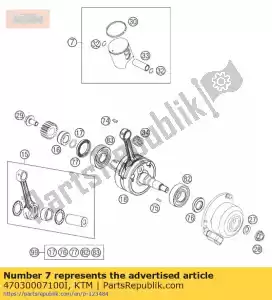 KTM 47030007100I pistone cpl. 47mm misura 1 2005 - Il fondo