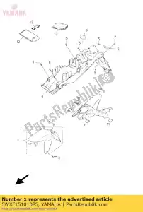 yamaha 5WXF151010P5 parafango anteriore comp. bl3 - Il fondo