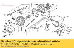 Here you can order the rubber, sponge from Honda, with part number 61303MEA670: