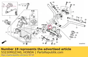 honda 53230MGZJ40 bridge, fork top - Bottom side