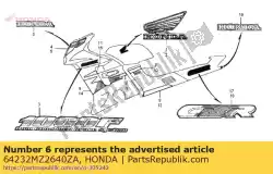 Here you can order the mark, fr. Upper cowl cover *type20 *(type20 ) from Honda, with part number 64232MZ2640ZA: