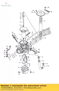 suzuki 1350038B10 diafragma - Lado inferior