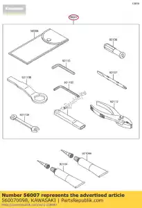 kawasaki 560070098 kit de herramientas zx600rbf - Lado inferior