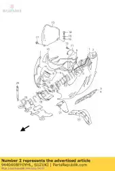 Qui puoi ordinare cowling assy, si da Suzuki , con numero parte 9440408FF0YHL: