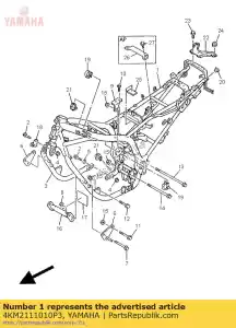 Yamaha 4KM2111010P3 cadre comp. - La partie au fond