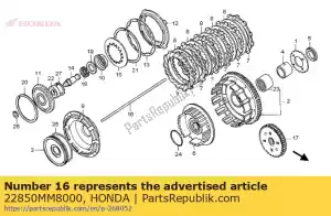 Honda 22850MM8000 tige, poussoir d'embrayage - La partie au fond