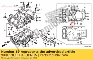 honda 90015MGSD31 parafuso, flange, 9x150 - Lado inferior