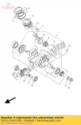 Aqui você pode pedir o roda dentada, corrente de came em Yamaha , com o número da peça 5HH115491000: