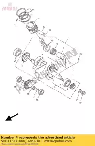 yamaha 5HH115491000 roda dentada, corrente de came - Lado inferior