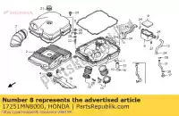 17251MN8000, Honda, cover, sub air cleaner honda pc pacific coast  ntv revere ntv650 pc800 800 650 , New