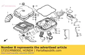 Honda 17251MN8000 cover, sub air cleaner - Bottom side