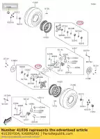 41036Y004, Kawasaki, hub-assy, ??fr kvf300ccf kawasaki  brute force kvf 300 2012 2013 2015 2016 2017 2018 2020 2021, Novo