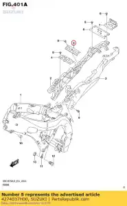 suzuki 4274037H00 bridge comp,sea - Bottom side