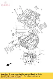 yamaha 5VY134181100 tubo, óleo 2 - Lado inferior