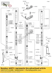 Here you can order the damper-assy,f. Ou(828)+t. Klx45 from Kawasaki, with part number 44071072248R: