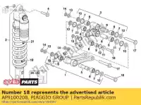 AP9100208, Piaggio Group, Vite m10x1,25 l = 44 aprilia  mxv rxv rxv sxv sxv 450 550 2006 2008 2009 2010 2011, Nuovo