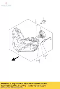 suzuki 3510016G20999 faro anteriore - Il fondo