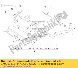 Piaggio Group 1A0067115 auspuffrohr - Dół