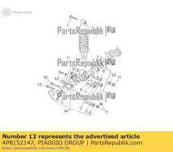 Ici, vous pouvez commander le vis hexagonale m10x47 auprès de Piaggio Group , avec le numéro de pièce AP8152147: