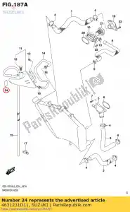 Suzuki 4631231D11 almofada, frente - Lado inferior