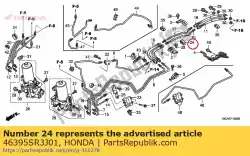 Aqui você pode pedir o grampo b, tubo de freio em Honda , com o número da peça 46395SR3J01: