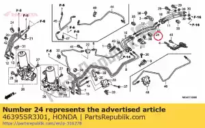 Honda 46395SR3J01 grampo b, tubo de freio - Lado inferior