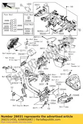 Aquí puede pedir arnés principal er650fcf de Kawasaki , con el número de pieza 260311450: