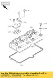 Here you can order the gasket,head cover zx600-d1 from Kawasaki, with part number 110091991: