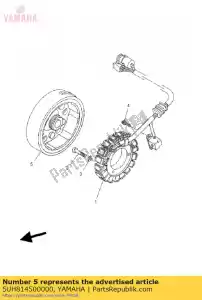 yamaha 5UH814500000 rotor assy - La partie au fond