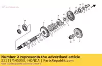 23511MN5000, Honda, arbre, engrenage final honda gl 1500 1988 1989 1990 1991 1992 1993 1994 1995 1996 1997 1998 1999 2000 2001 2002, Nouveau