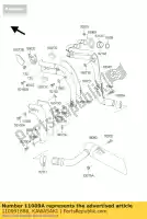 110091888, Kawasaki, junta, conexión de silenciador kawasaki gpz zz r zzr el gpzrx abs 1000 1100 250 252, Nuevo