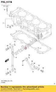 suzuki 1124115H00 gasket,cylinder - Bottom side